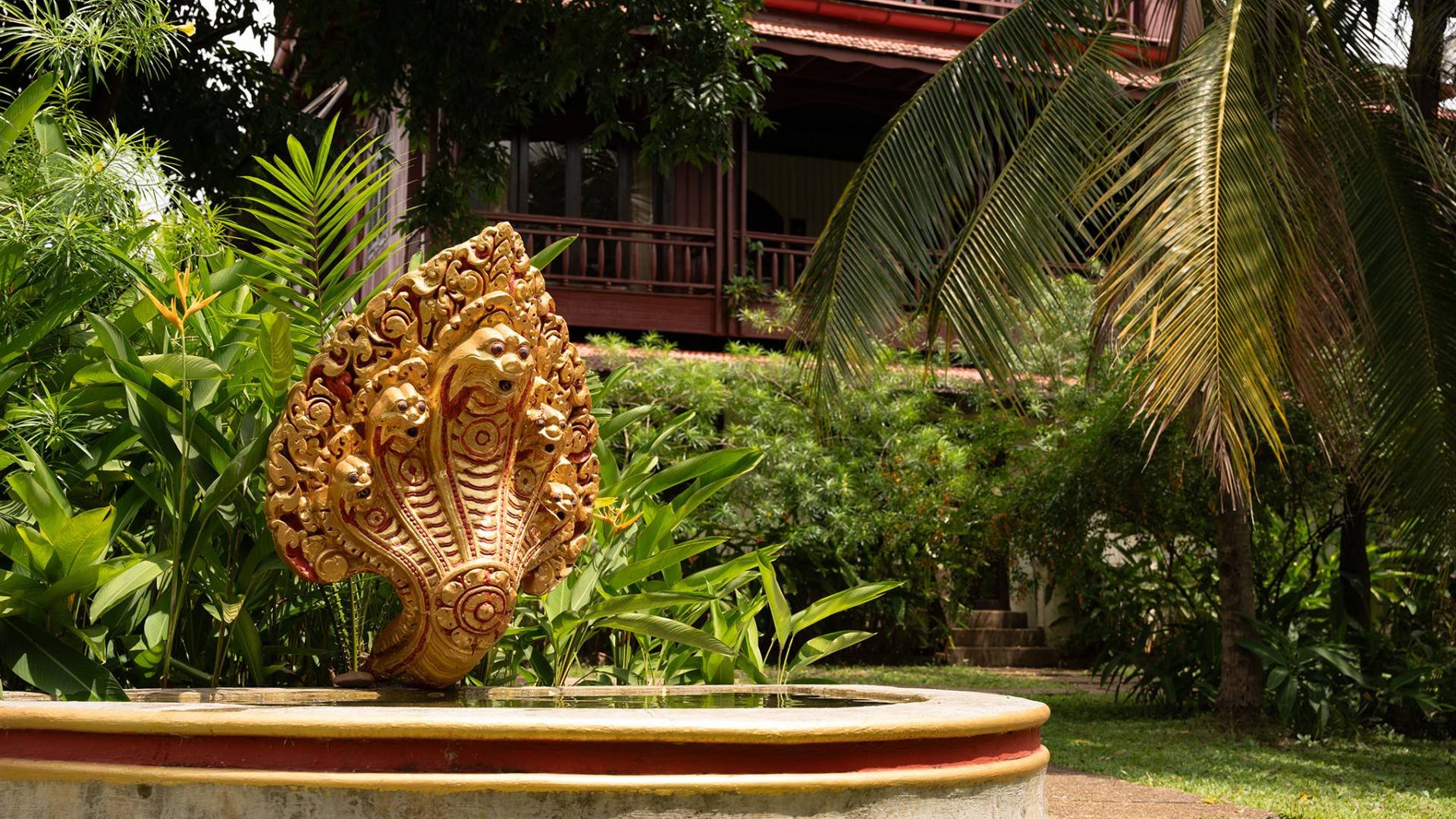 Le jardin exotique du Lodge des Terres Rouges